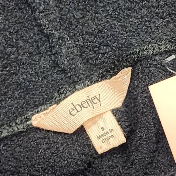 Eberjey Recycled Boucle Hoodie Black Size Small Oversized Could fit a Large - Picture 3 of 7